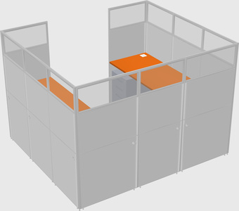 U-shaped cubicle