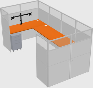 U-shaped cubicle