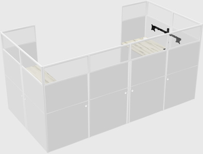 Cabine en u