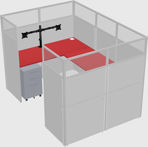 U-shaped cubicle