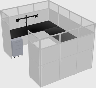 U-shaped cubicle