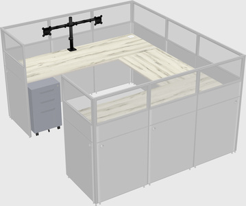 U-shaped cubicle