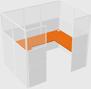 U-shaped cubicle