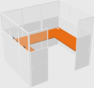 U-shaped cubicle
