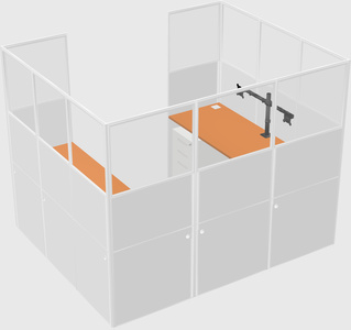 U-shaped cubicle
