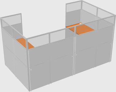 U-shaped cubicle