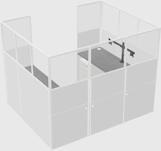 U-shaped cubicle
