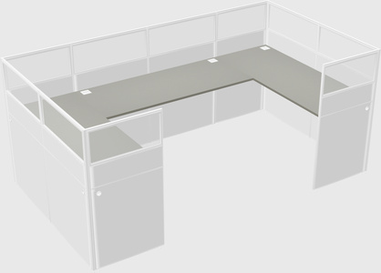 U-shaped cubicle