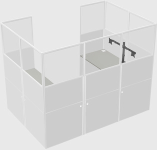 U-shaped cubicle