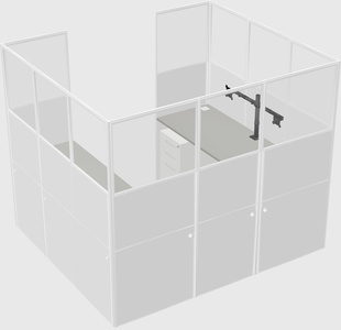 U-shaped cubicle
