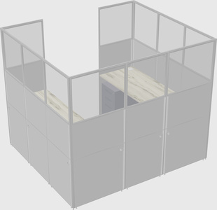 U-shaped cubicle