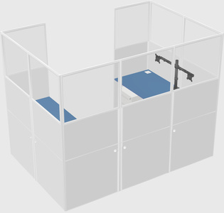 Cabine en u