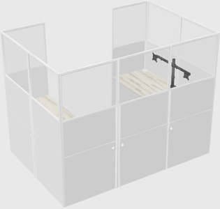 U-shaped cubicle