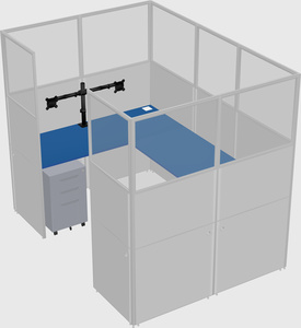 U-shaped cubicle