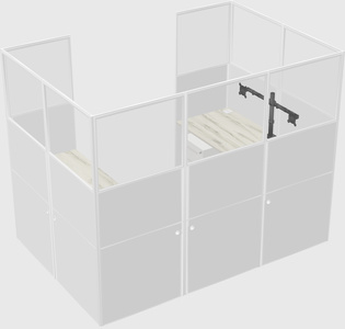 Cabine en u