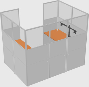 U-shaped cubicle