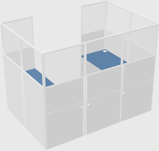 U-shaped cubicle