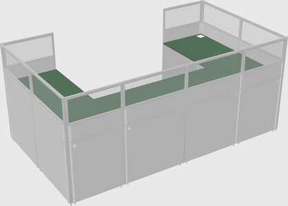 U-shaped cubicle