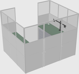 U-shaped cubicle