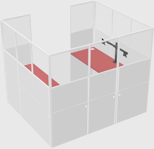 U-shaped cubicle