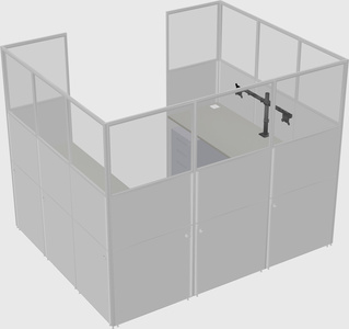 U-shaped cubicle