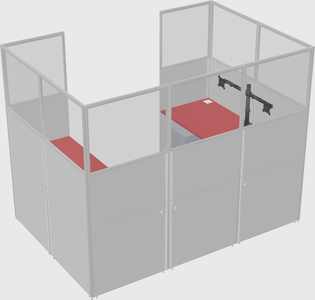 Cabine en u