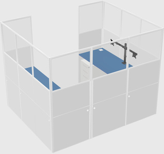 U-shaped cubicle