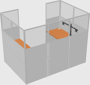 U-shaped cubicle