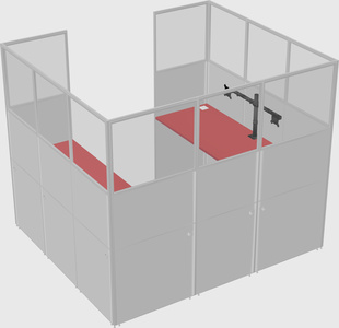 U-shaped cubicle