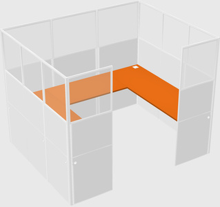 U-shaped cubicle