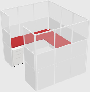 U-shaped cubicle