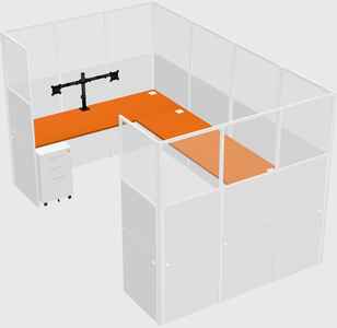 U-shaped cubicle