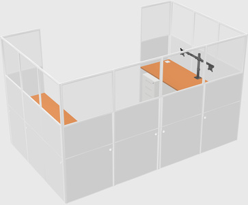 U-shaped cubicle