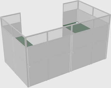 Cabine en u