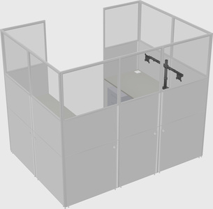 U-shaped cubicle