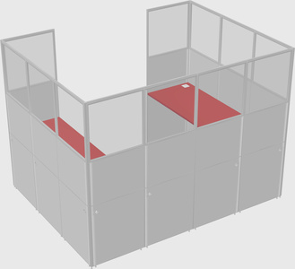 U-shaped cubicle