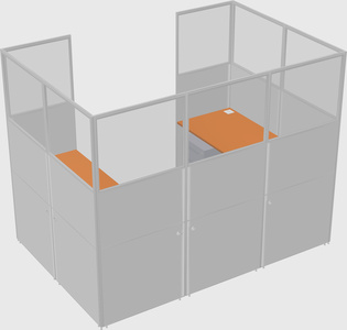 Cabine en u