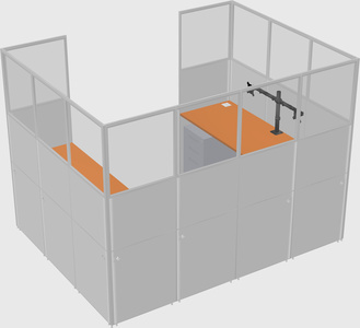 U-shaped cubicle