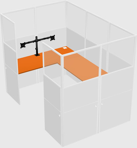 U-shaped cubicle