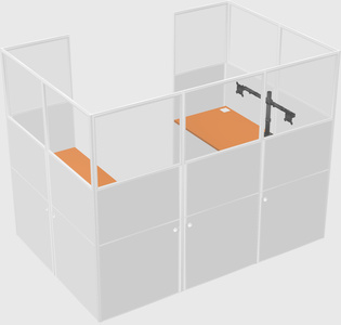 U-shaped cubicle
