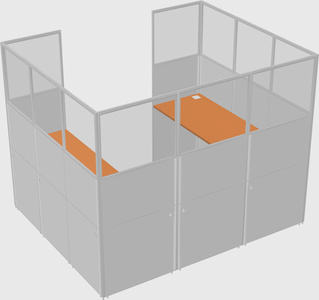 Cabine en u