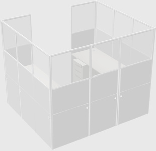 U-shaped cubicle