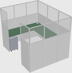 U-shaped cubicle