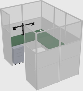 Cabine en u