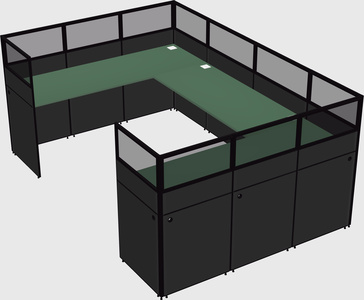 U-shaped cubicle
