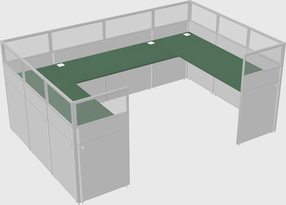 U-shaped cubicle