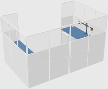 U-shaped cubicle