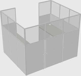 Cabine en u