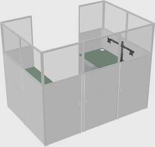 U-shaped cubicle