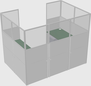 Cabine en u